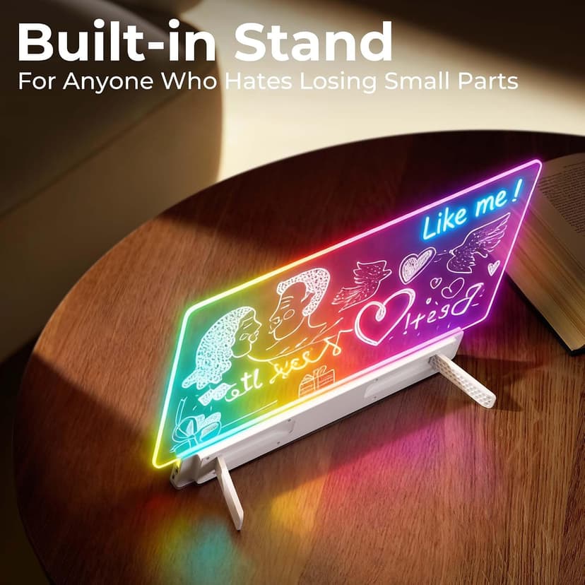 Bylitodt Neon Light Up Drawing Tablet with 10 Tracing Sheets, Arts and Crafts for Kids, Girls Birthday Gifts Idea(White) 16 Inch LED Drawing Board for Kids Rechargeable, LED Note Board with Colors B0GCN75SFT