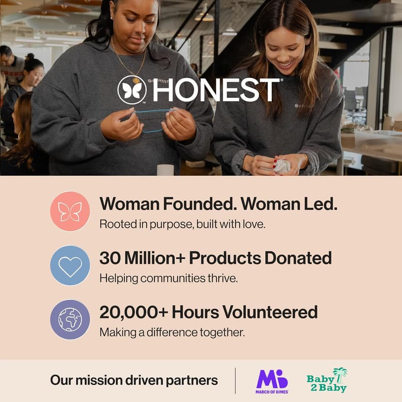 The Honest Company New Mama Care Essentials Gift Set | Hospital Bag Must Haves | Travel Size Nip Balm (0.5 oz), Glow On Body Cream (1 oz), Gotta Glow Face Wash (1.75 fl oz), Reusable Pouch