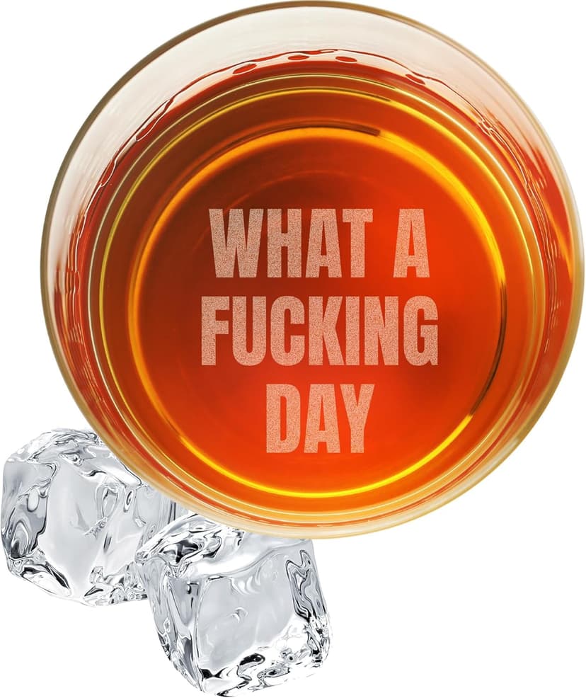 On The Rox Engraved Whiskey & Bourbon Glass Gifts - Personalized 11 oz Message Scotch Glass - Fun Gift For Him - Birthday, Anniversary