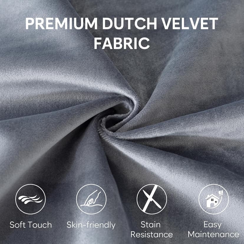 SHOUREN 3 Ft Bean Bag Chair,Memory Foam Bean Bag Chairs for Adults,Bean Bag Sofa for Living Room,Beanbag with Filler Included,Soft Velvet Fabric,Pull-Handle - 3 Foot,Dark Grey