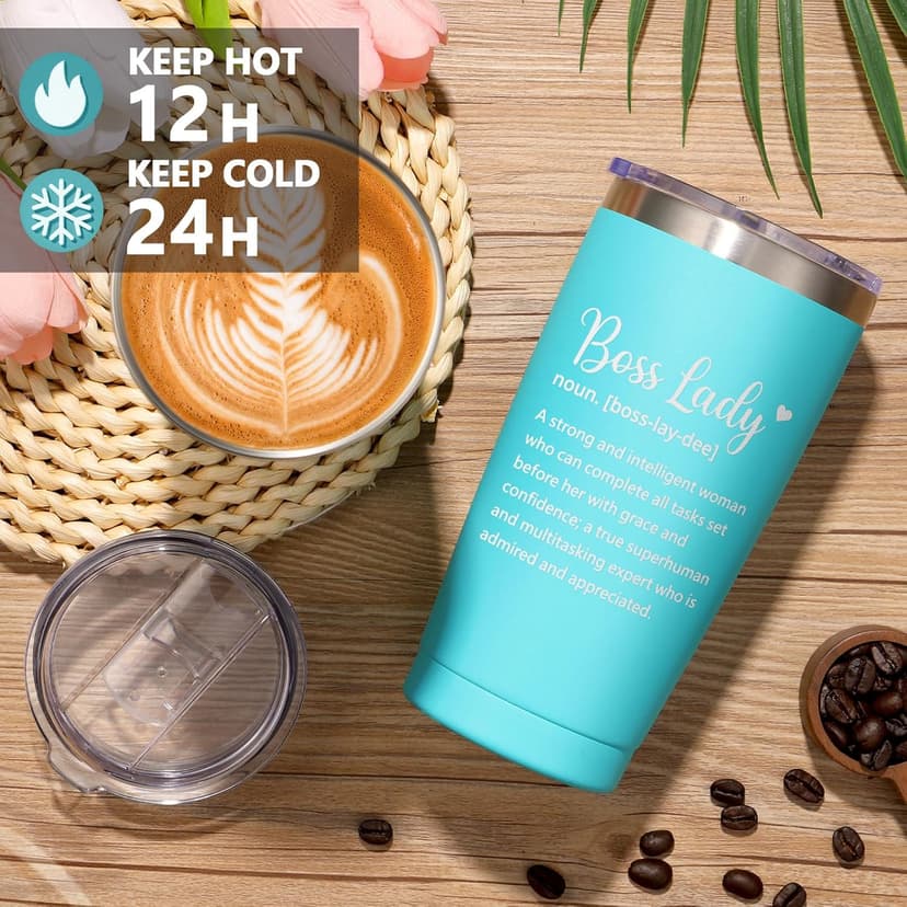 Boss Day Gifts for Her Women, Best Boss Lady Gifts for Women Cool Bosses Christmas Gift Basket for Female, Funny Thank You Bosses Lady Appreciation Birthday Farewell Gift Set with Canvas Tote Bag