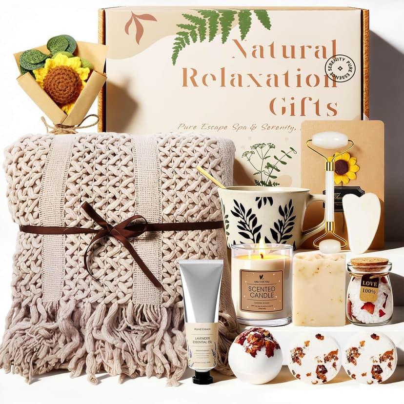 Birthday Gift for Women, Get Well Soon Self Care Package, Unique Spa Gift Basket Thank You Gifts for Mom Grandma Wife Best Friend Sister Her Mothers Day B0FKN316XM