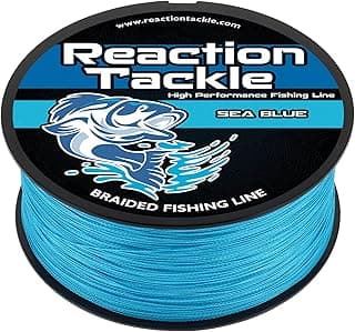 Reaction Tackle Braided Fishing Line - Pro Grade Power Performance for Saltwater or Freshwater Fish - Colored Fishing Line Braid for Extra Visibility