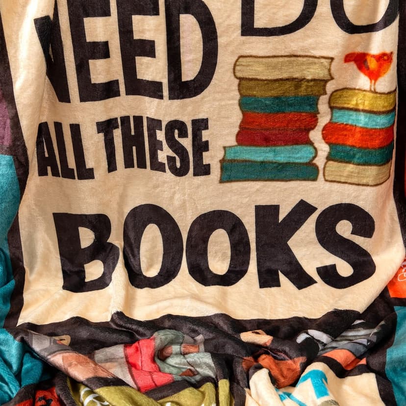 Book Lover Blanket Gifts for Book Lovers - I Really Do Need All These Books Soft 50" X 60" Soft Throw Blanket - Christmas Books Themed Presents for Readers