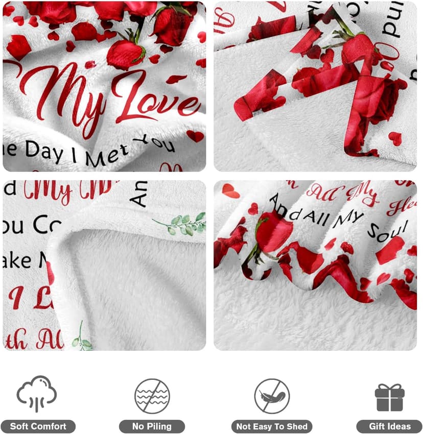 Gifts for Her Wife Girlfriend - to My Love Blanket - Anniversary Romantic Gift for Women - I Love You Gifts for Her - Wife Girlfriend Birthday Gift Ideas - Christmas & Valentines Day - 50"x60"