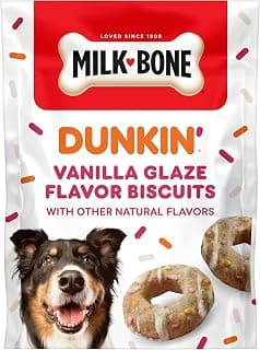 Milk-Bone Dunkin' Vanilla Glaze Flavor Dog Biscuits with Other Natural Flavors, 8 oz Bag