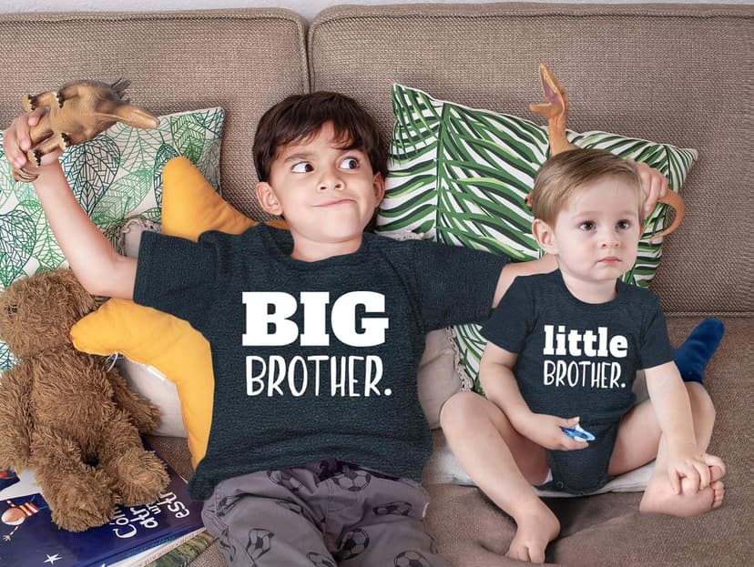Big Brother Little Brother Shirts Matching Outfits Sibling Gifts Baby Set