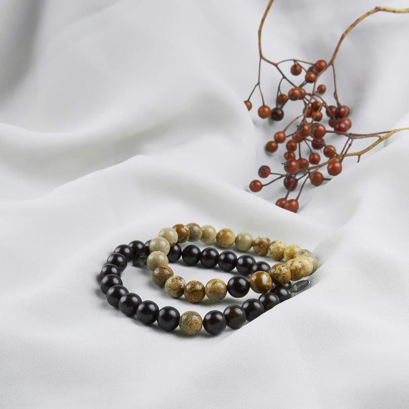 True Bond Comes with Unique Storage Gift Box Matching Couples Bracelet Set. Gift for Her Him Boyfriend Girlfriend Husband Wife Women Men Newlyweds Hubby Mother & Father 8 Millimeter Beaded