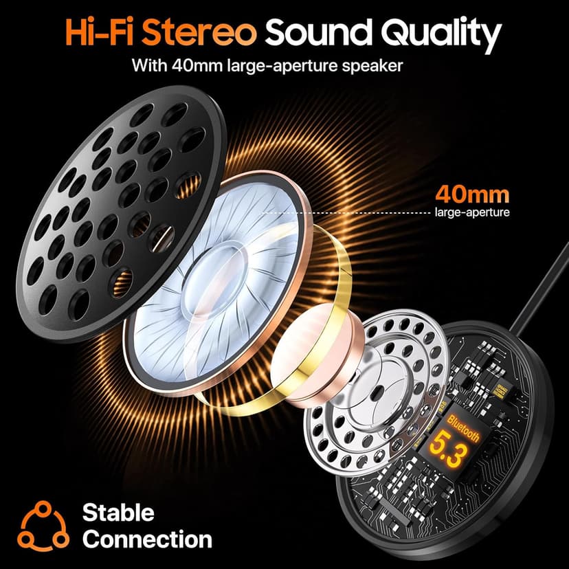 Motorcycle Bluetooth Headset, Bluetooth 5.3 Helmet Speakers with Loud Sound, RGB Lights & 1000mAh Battery, Noise Cancelling Helmet Bluetooth Headset for Drivers, IPX6 Waterproof Motorcycle Headphones