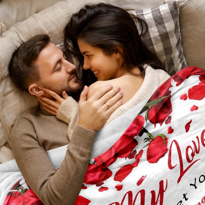 Gifts for Her Wife Girlfriend - to My Love Blanket - Anniversary Romantic Gift for Women - I Love You Gifts for Her - Wife Girlfriend Birthday Gift Ideas - Christmas & Valentines Day - 50"x60"
