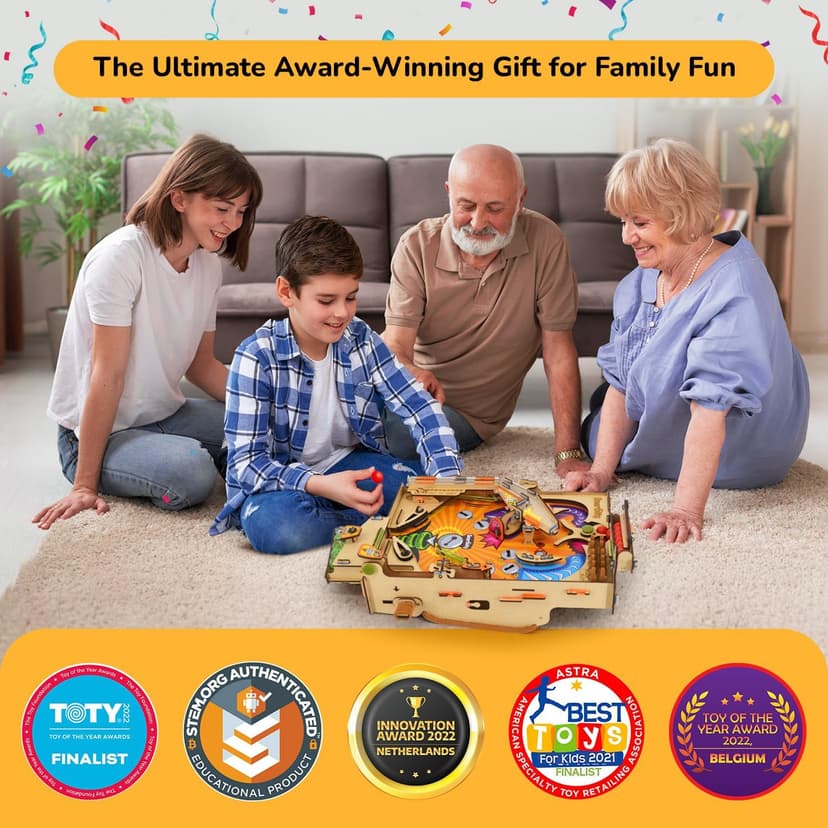 Smartivity DIY Pinball Machine Toy for Ages 8-99 Year Old | Award Winning Arcade Game for Boys & Girls | Birthday Gift Ideas for Kids & Adults | STEM Toys I Fun Family & Party Game