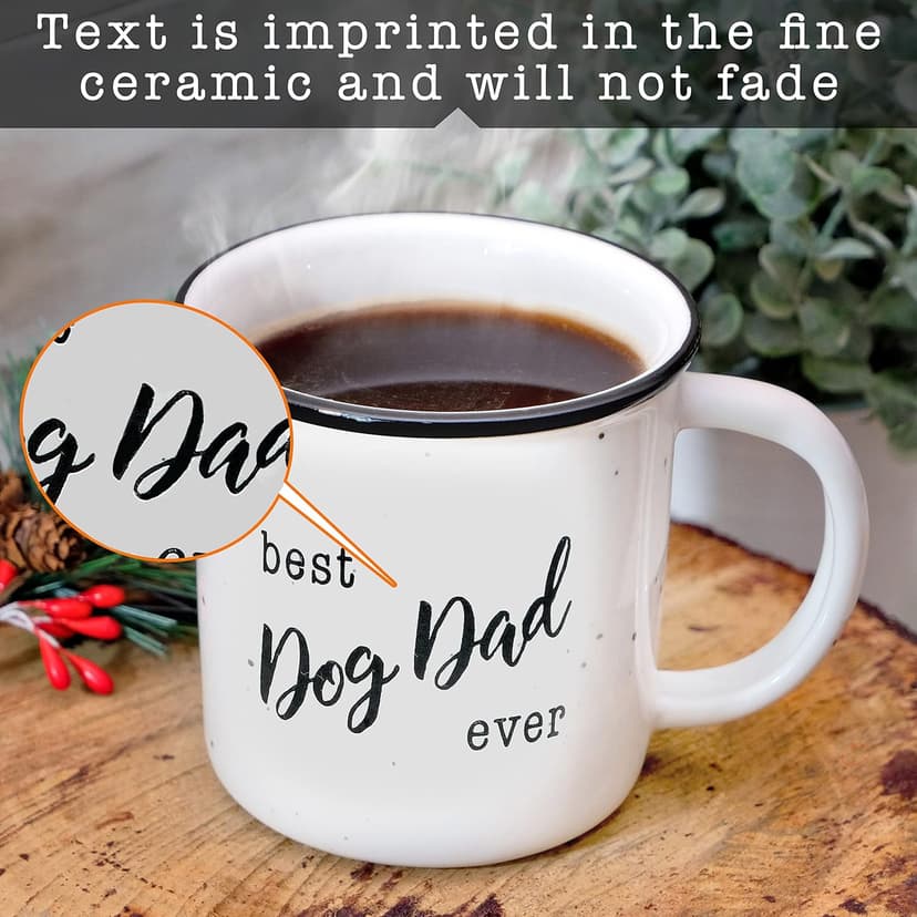 MAINEVENT Best Dog Dad Mug 11 Ounce, Dog Dad Coffee Mug, Best Doggy Father Ever Gift, Doggy Daddy Cup, Novelty Coffee Cup