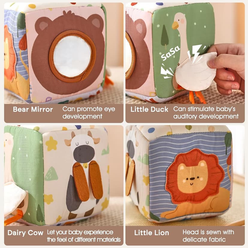 Youuys Baby Tissue Box Toy for Babies 6-12 Months, Montessori Sensory Toys for 1 Year Old Boy, Infant Toy with Crinkle Tissues & Fine Motor, for 6 9 12 18 Months Old Kids 1st Birthday B0DB454GQM