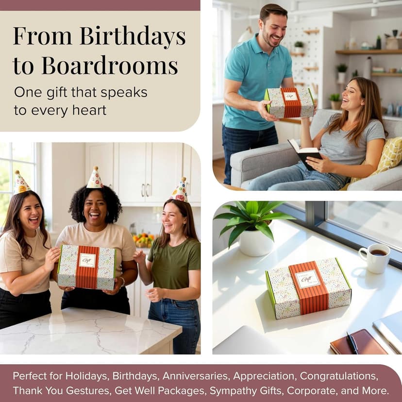 Broadway Basketeers Cookies Gift Baskets for Delivery Fresh Baked Gourmet Cookies and Brownies, Individually Wrapped Edible Care Package for Mom, Grandpa, Families, Holiday Gifts, Christmas, Coworkers