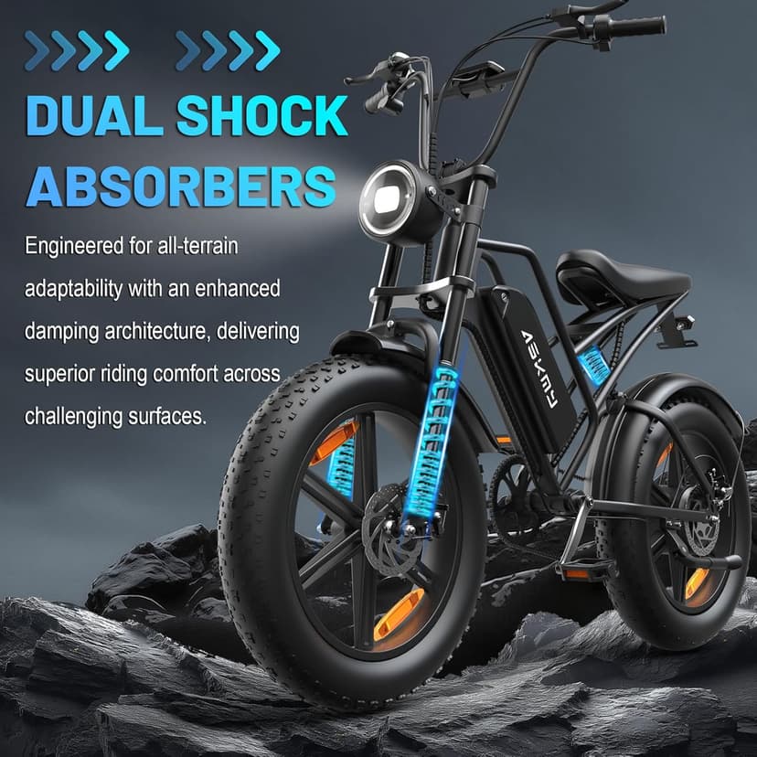Fat Tire Electric Bike - Foldable E-Bike with Shock Absorption, Throttle Control, LCD Display, and Long Battery Life for Urban Commuting