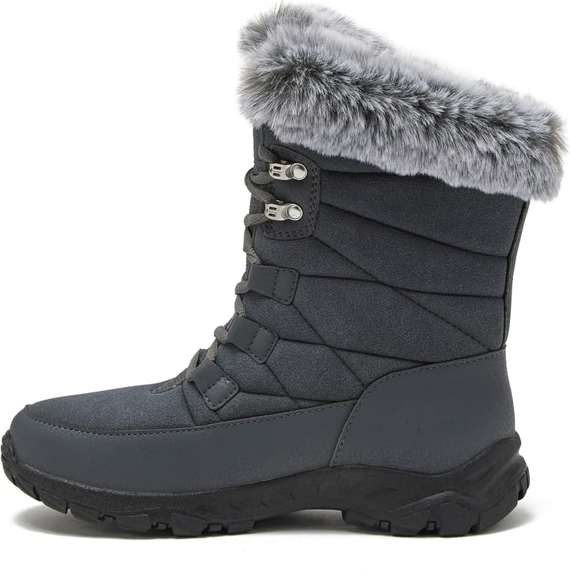 Lands' End Expedition Waterproof Insulated Womens Snow Boots, Lace Up or Slip On Winter Boots for Women, Medium or Wide Width Sizes 6 to 11, Black, Brown, Blue, White or Grey Winter Shoes