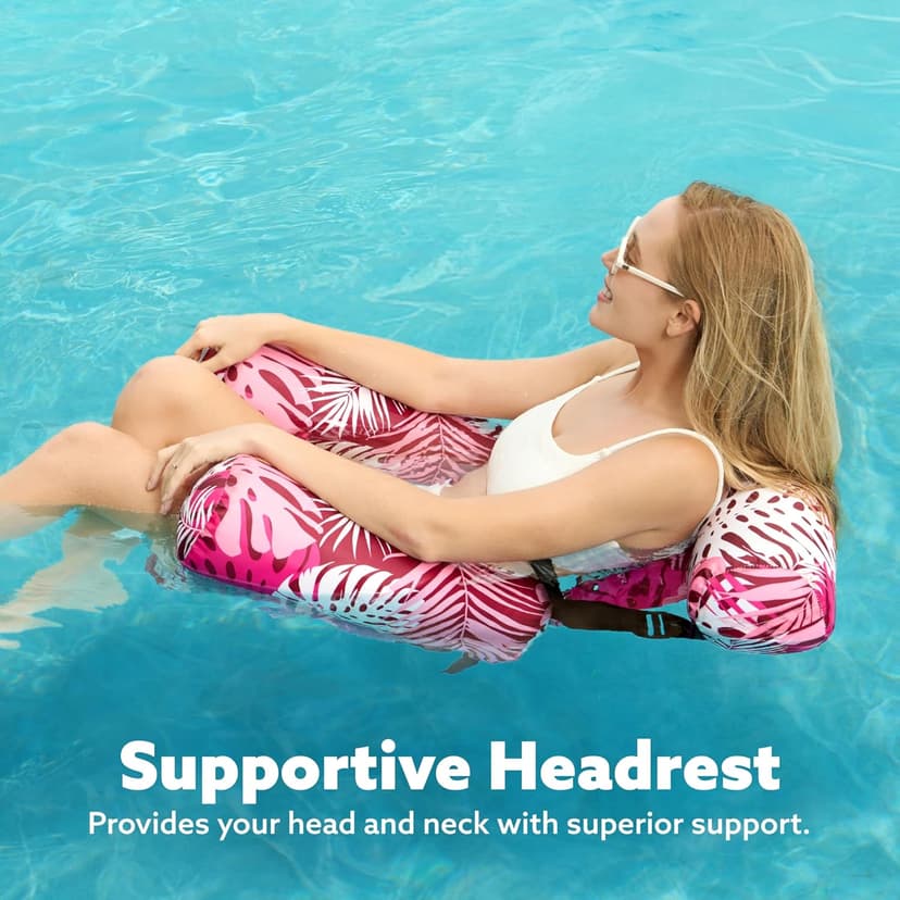 SLOOSH Inflatable Pool Floats Adult,2 Packs Floating Lounge Chairs,Blow up Pool Noodles for Adult Heavy Duty,Floating Chair for Party Summer Water Beach Lake Fun