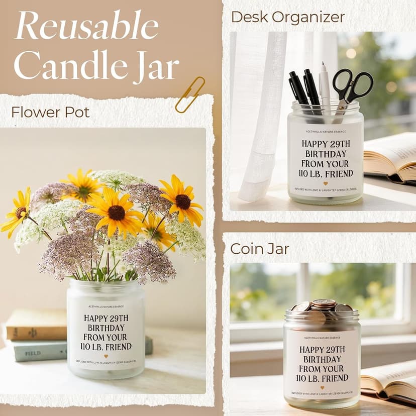 Friendship Gifts for Women, Bestie, BFF, Unique, 30th 40th 50th 65th 70th 75th 80th Birthday Gift for Women Best Friend Birthday Gifts for Women Friendship - Lavender Scented Candle B0FR252WYL