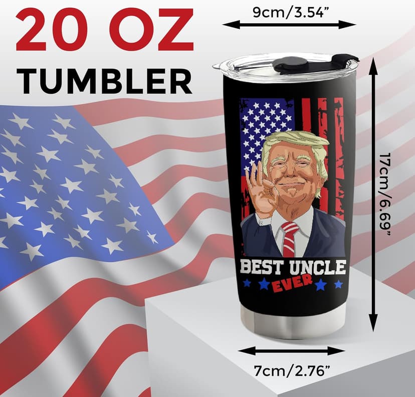 Christmas Gift for Uncle - Uncle Gifts - Birthday, Fathers Day, Christmas Funcle Gifts Idea from Niece Nephew - Stainless SteelTumbler 20oz