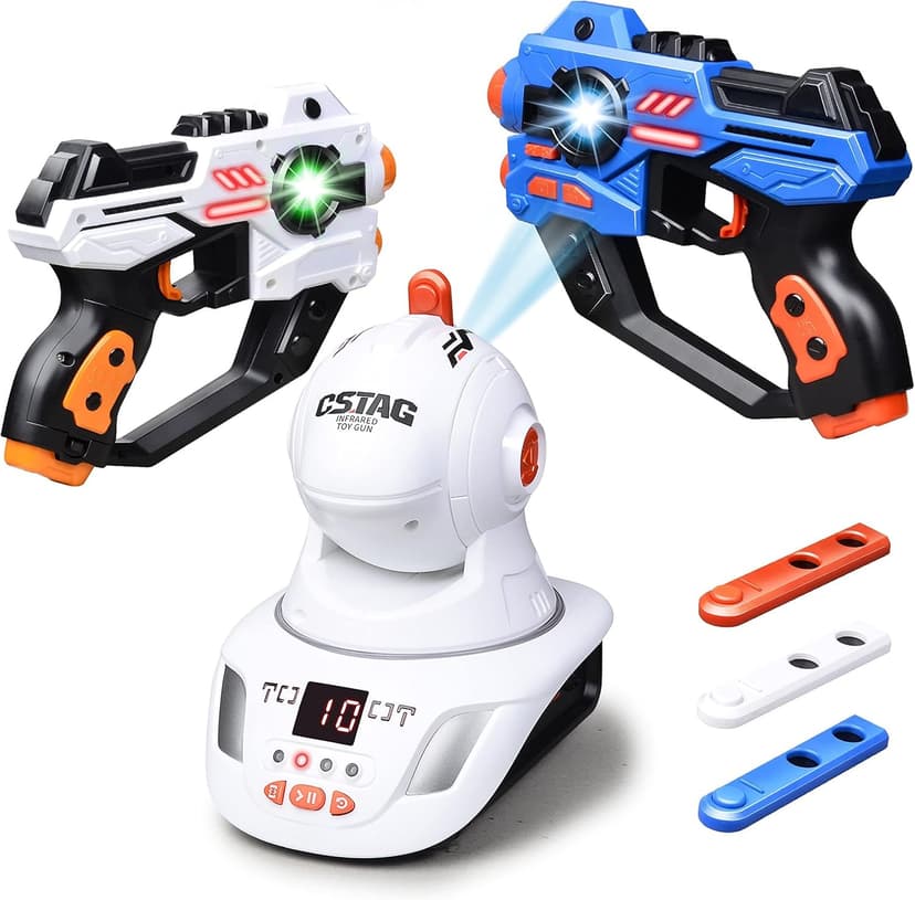 Laser Tag, 2 Lazer Toy Gun of Projector with Digital LED Score Display, Gifts for Kids, Teens, Adults, Shooting Battle Games with 3 Targets, Birthday Gift Toys for 6 7 8 9 10 11 12+Year Old Boys Girls