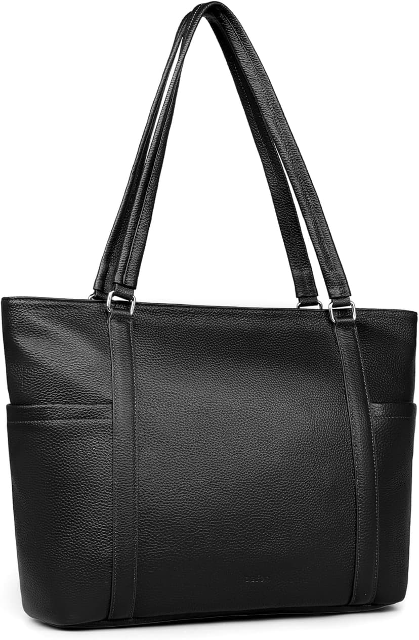 befen Genuine Leather Laptop Tote Bag for Women, Womens 15 Inch Computer Bags Work Totes Purse Shoulder Purses Handbags