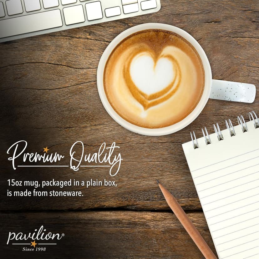 Pavilion Retirement Coffee Mug - "Retired & Taking Life One Sip at a Time" Text Design - Speckled Stoneware Coffee Cup for Retirees, Microwave & Dishwasher Safe, Beige w/ Bronze Metallic Bottom, 15 oz