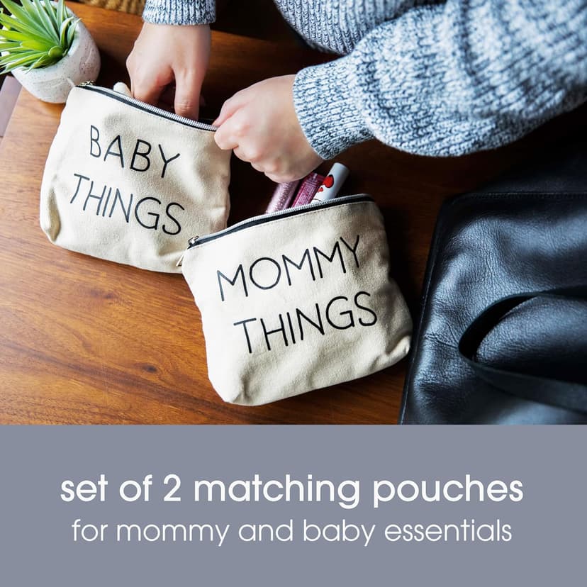 Pearhead Unisex Mommy and Baby Things Travel Pouch, 2 Count (Pack of 1)