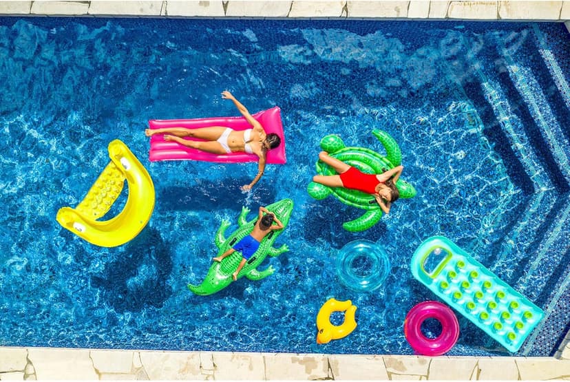 Intex 58859EP Sit 'N Float Inflatable Pool Float: Pool Lounge with Built-in Cup Holders – Heavy-Duty Handles – 220lb Weight Capacity – 58" x 39" – Colors May Vary