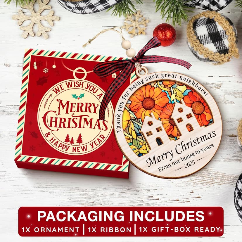 Neighbor Awesome Neighbor Ornaments, for Neighbors, Ideal Gifting to Friends, Unique and Decorative Neighbor Ornaments, Awesome Neighbors Gift