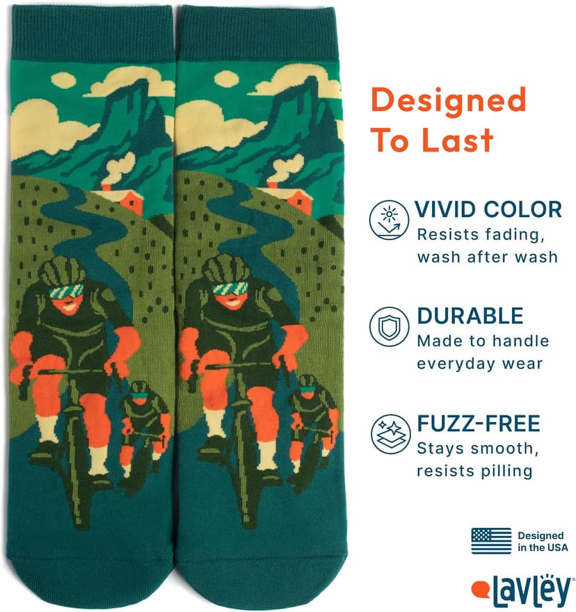 Premium Cotton Blend, Super Soft, Durable, Cycling Gift for Men and Women, Funny Novelty Socks, Bicycle Lovers Lavley Bike Socks Funny Gifts for Cyclists and Bicycle Lovers Men and Women B0C5PLB5V7