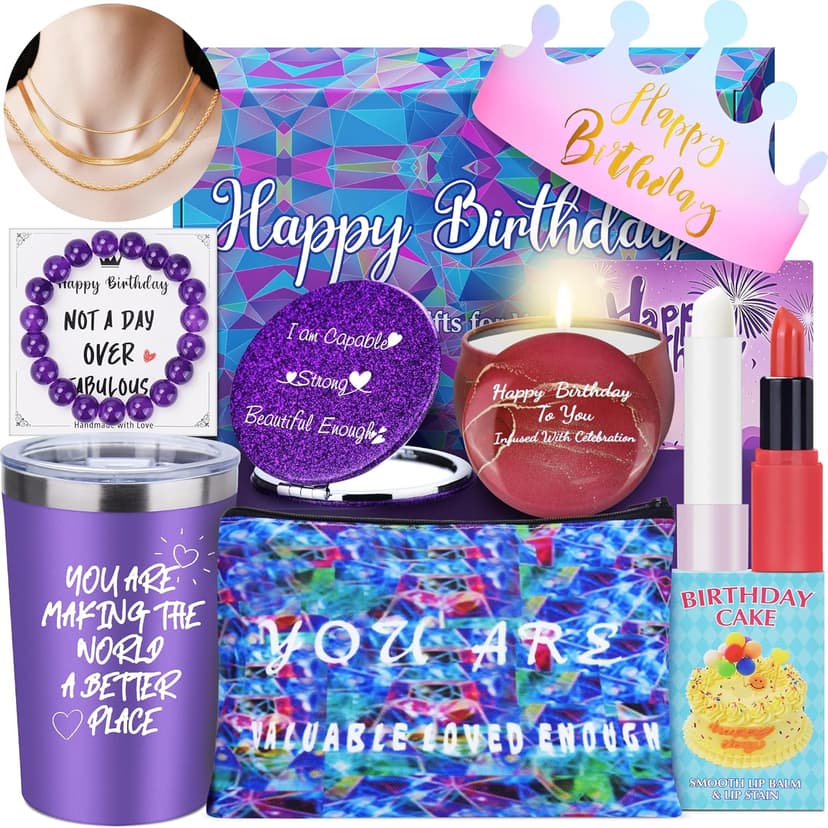 Birthday Gifts for Women - Unique Inspirational Theme Happy Birthday Gift for Her/Friendship/Sister/Best Friend/Mom/Girlfriend/Wife/Teen Girls/Bestie,Gifts for Women