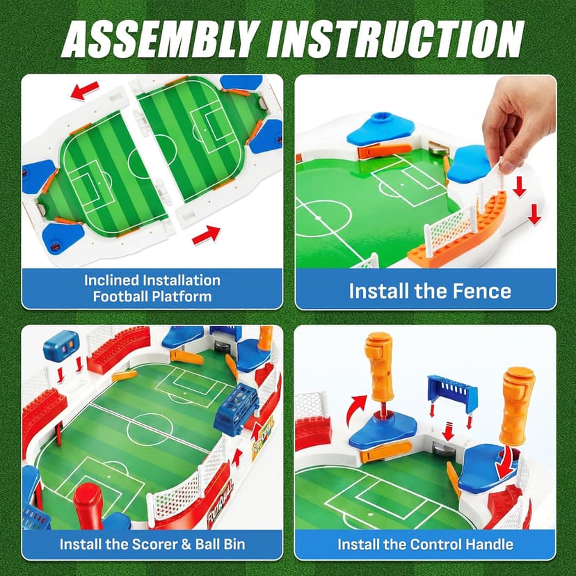 Including 4 mini Balls, Interactive Soccer Toy Indoor Home, Party Game for Football Lover, Birthday Gifts for Boys Girls SMILESSKIDDO Mini Foosball Table Toy Age 4-12, Soccer Board Games for Kids B0GFW5N5TD