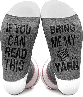 If You Can Read This Socks, Bring Me My Yarn Socks Gifts, Knitting Gifts for Women Mom Grandma on Birthday Christmas