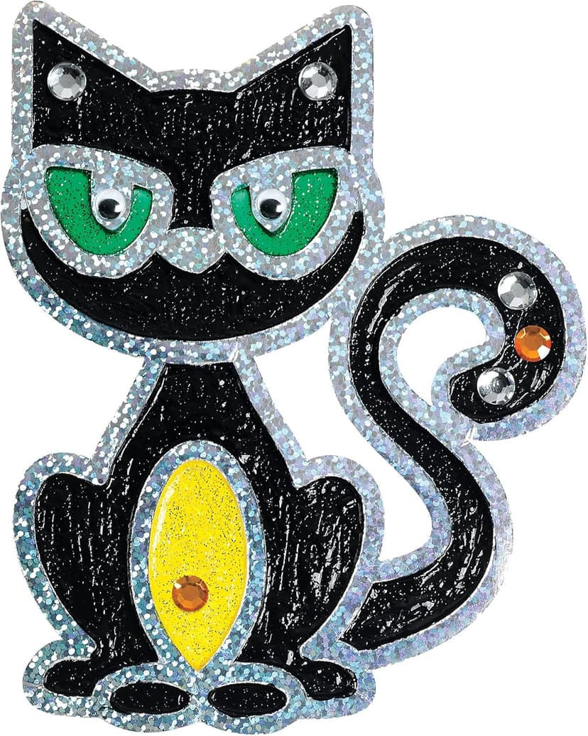 Creativity for Kids Halloween Window Art Kit | Create 7 Spooky Suncatchers with Paint, Rhinestones & Wiggly Eyes | DIY Craft Kit for Kids | Fun for Parties, Gifts & Seasonal Décor (Ages 6+)