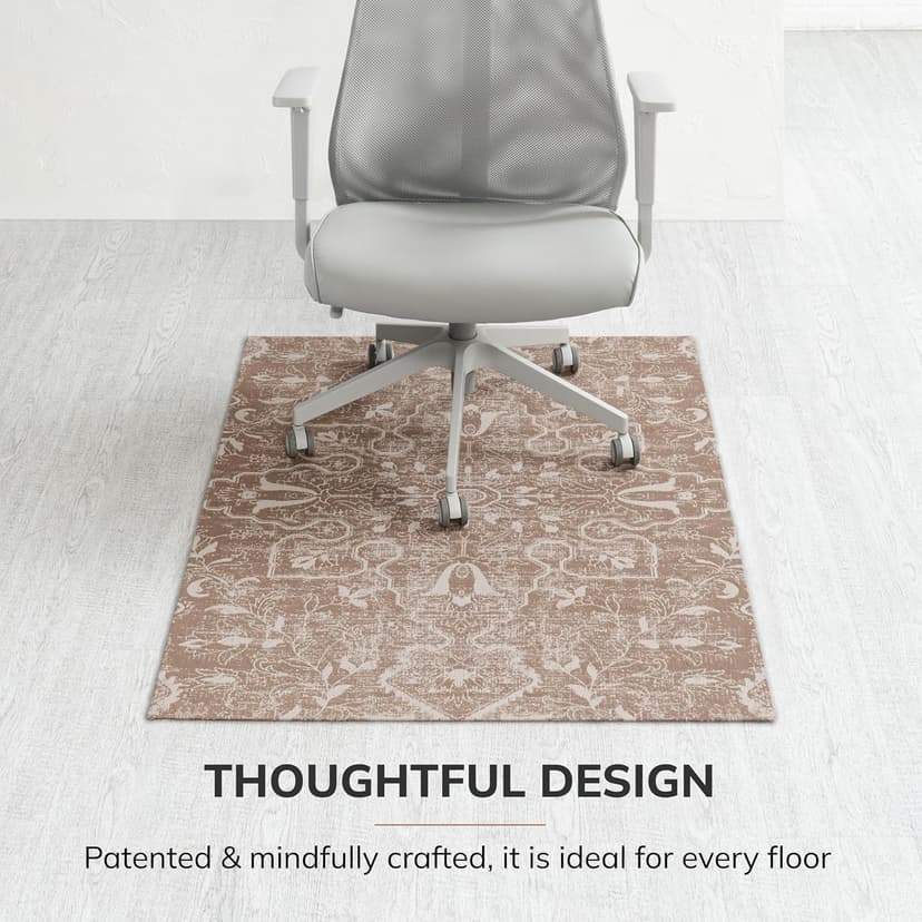 Anji Mountain Rug'd Office Chair Mat for Carpet & Hardwood Floor - Jacquard Woven, Anti-Slip Backing, Low Pile, Floor Protector Desk Chair Mat, Office Rugs for Rolling Chairs (Tamanrasset - 36" x 48")