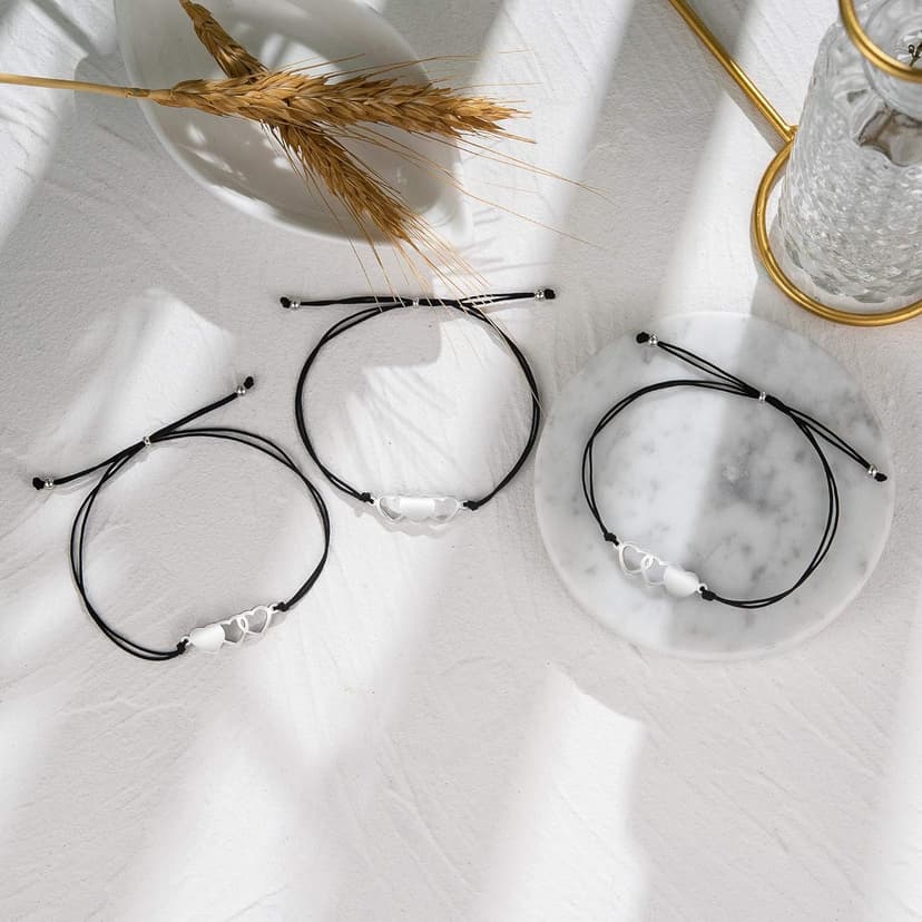 Tarsus 2/3/4/5/6 Pcs Best Friend Bracelets Bff Matching Heart Bracelet Best Friend Friendship Gifts for Women Friends Girls Teen