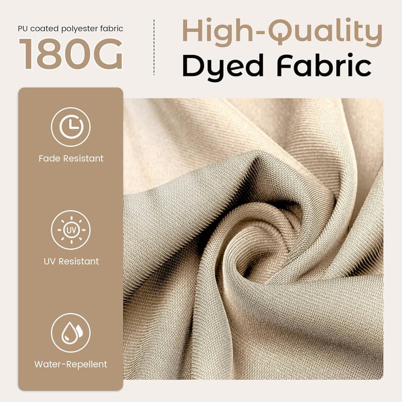 15ft Patio Umbrella with Base,Large Outdoor Double-Sided Rectangle Umbrella with Crank Handle, Market Umbrella for Poolside Garden Deck Backyard Beach Pools, Beige