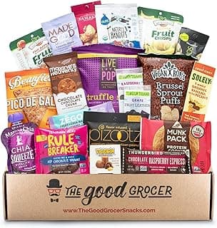 Premium GLUTEN FREE and VEGAN (DAIRY, SOY and FIG FREE) Healthy Snacks Care Package (20Ct): Featuring Delicious, Wholesome, Nutrient Dense Gluten Free and Vegan snacks. Office College Client Gift Box