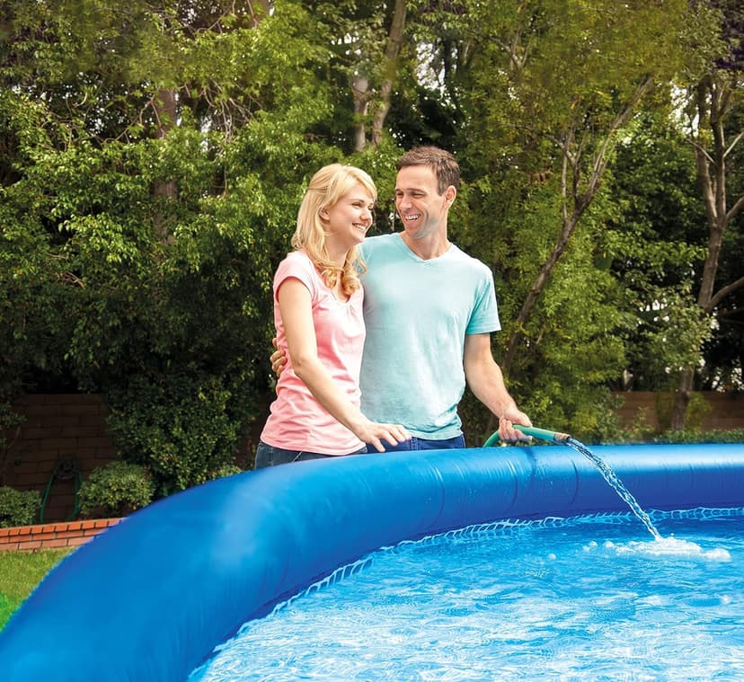 Intex 28120EH Easy Set Inflatable Swimming Pool: 10ft x 30in – Puncture-Resistant Material – Quick Inflation – 1018 Gallon Capacity – 23in Water Depth