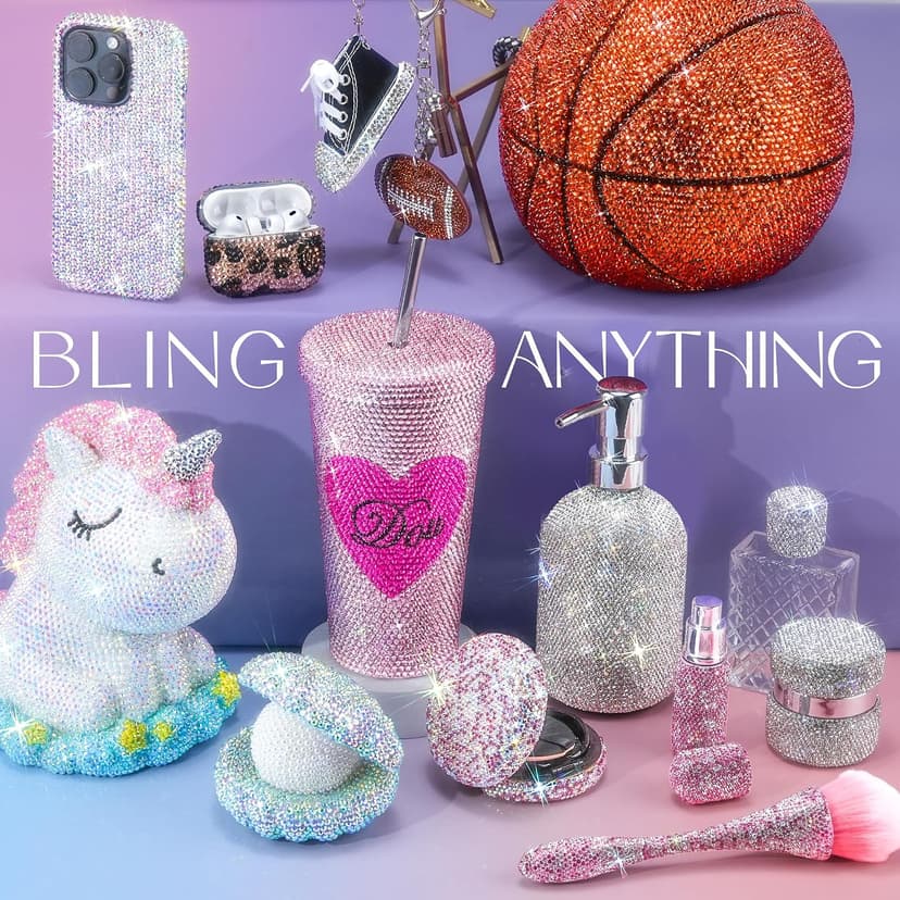 Muticolors 3mm Flatback Rhinestones with 4 Pcs B7000 Jewelry Glue & Tools for DIY Arts & Crafts Gifts 40000 Pcs Resin Jelly Rhinestones for Bedazzling, All-in-One Kit B0GGQVV82X