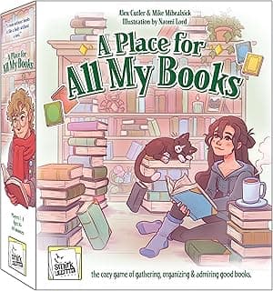 A Place for All My Books Board Game by Smirk & Dagger | Cozy Strategy Game of Book Collecting & Tile Placement | 1–4 Players | Ages 10+ | 2026 Origins Award Nominee