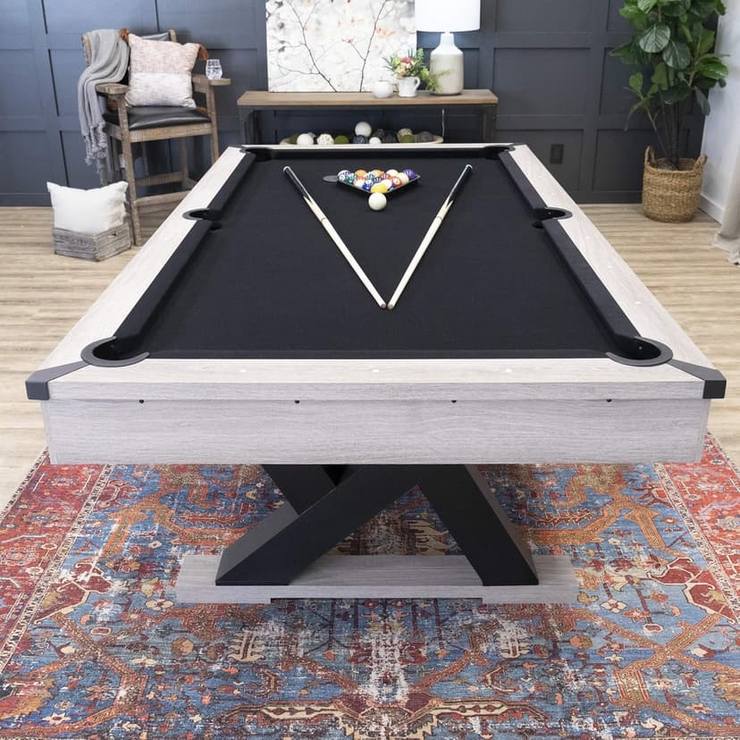 American Legend Billiard Table with Rustic Wood Finish