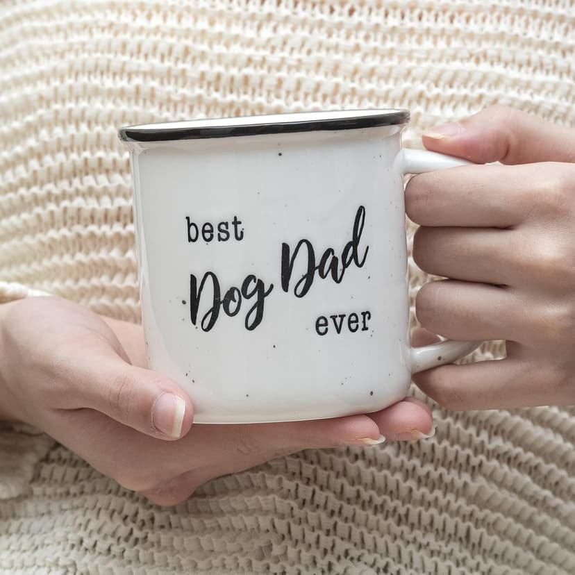 MAINEVENT Best Dog Dad Mug 11 Ounce, Dog Dad Coffee Mug, Best Doggy Father Ever Gift, Doggy Daddy Cup, Novelty Coffee Cup