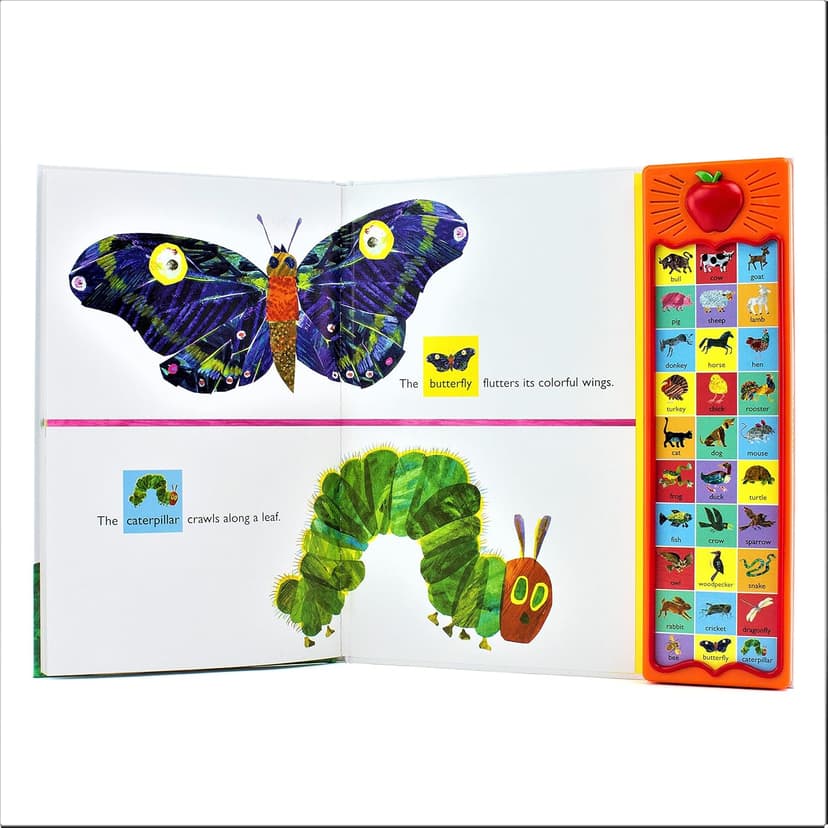 World of Eric Carle, Around the Farm 30-Button Animal Sound Book - Great for First Words - PI Kids 1450805752