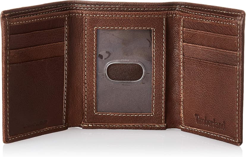Timberland Men's Genuine Leather RFID Blocking Trifold Wallet