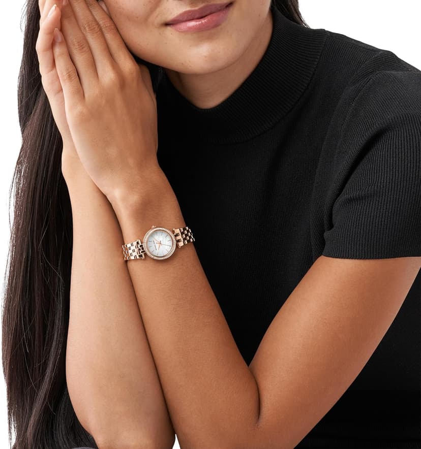 Michael Kors Darci Women's Watch, Stainless Steel and Pavé Crystal Watch for Women