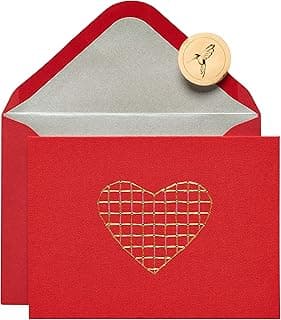 Papyrus Blank Valentines Day Card (Embroidered Heart)