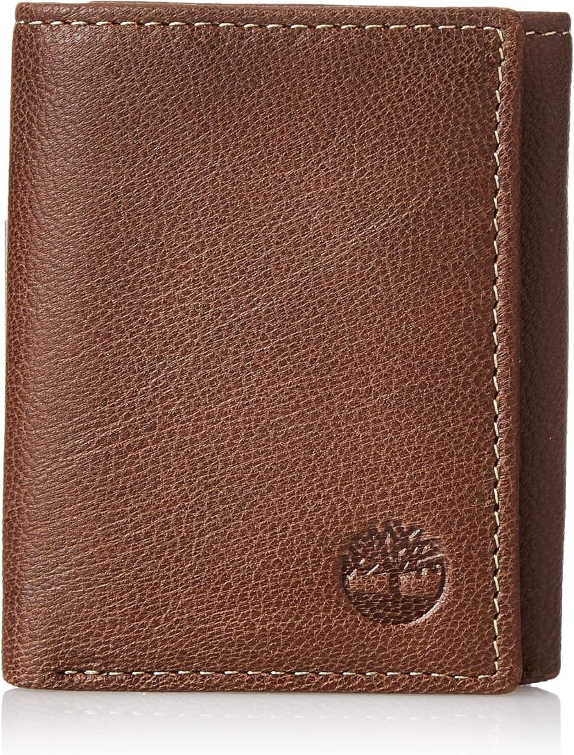 Timberland Men's Genuine Leather RFID Blocking Trifold Wallet