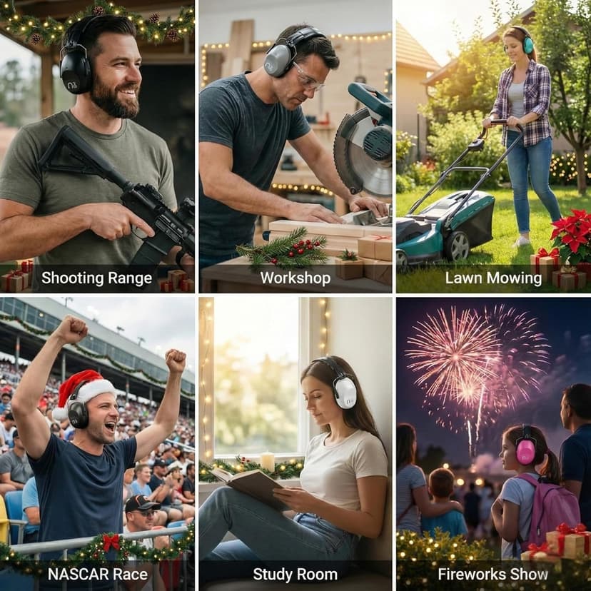 Pro For Sho 34dB Hearing Protection Ear Muffs – Highest NRR Compact Design Ear Protection for Loud Events & Sensory Use