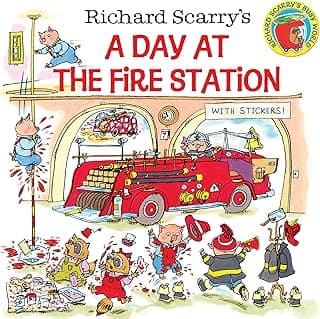 Richard Scarry's A Day at the Fire Station (Pictureback)